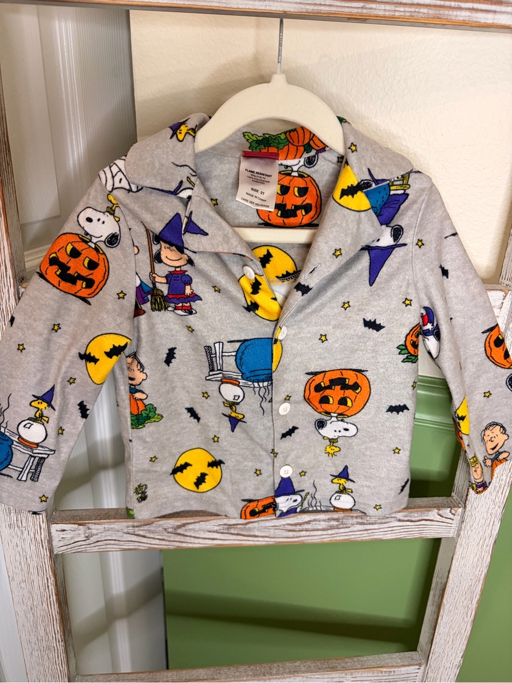 🎃 Peanuts Snoopy Halloween Pajama Top Kids 2T